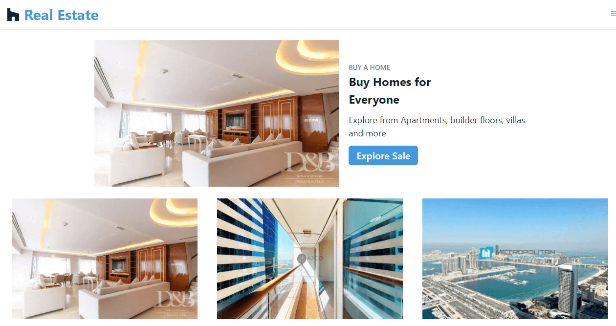 Real estate website